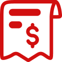 Red clock icon with an alert badge representing delayed approval processes.