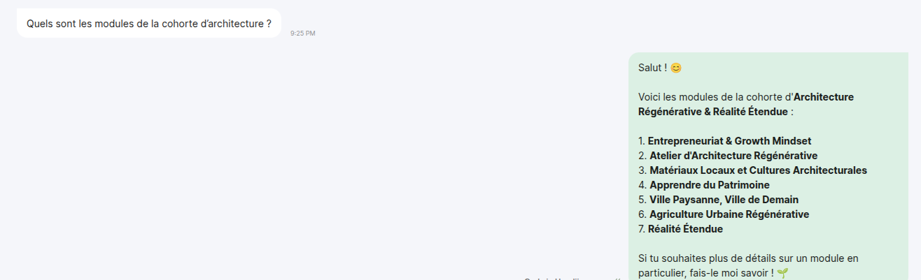 WhatsApp conversation