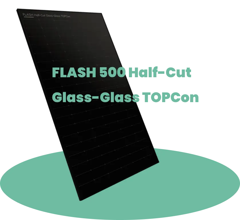 Visuel du panneau solaire Flash 500 Half-cut topcon de Dualsun.