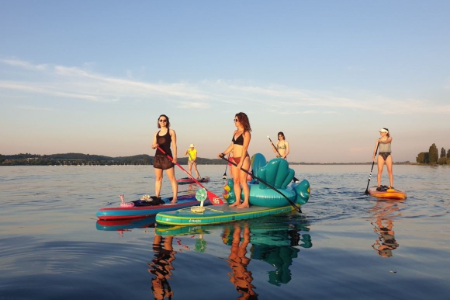 Stand-up paddleboarding in Lake Constance - Team 1