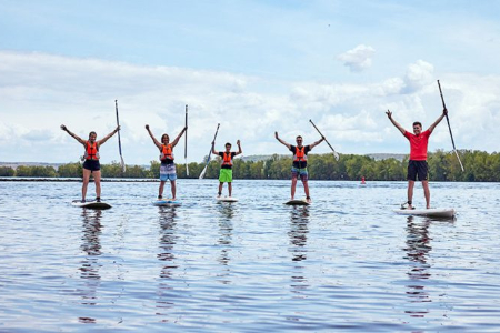 Stand-up paddleboarding in Rhine Valley - Team 1