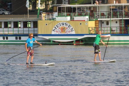 Stand-up paddleboarding in Dresden - Team 3