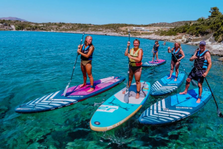 Stand-up paddleboarding in Crete - Team 1