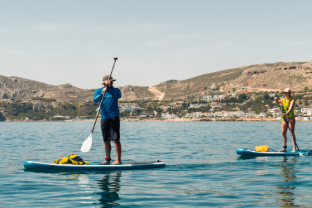 Stand-up paddleboarding in Rhodes - Team 1