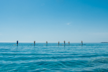 Stand-up paddleboarding in Rhodes - Team 2