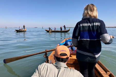 Venetian rowing in Venice - Team 2