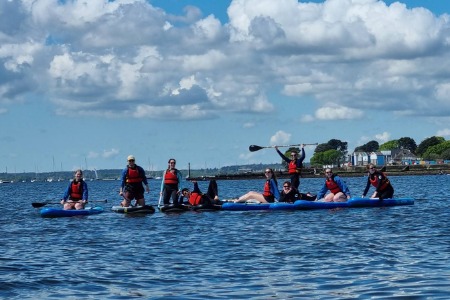 Stand-up paddleboarding in Bournemouth - Team 2