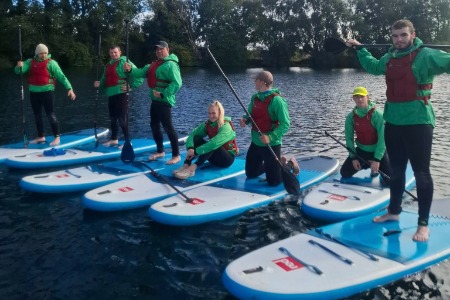 Stand-up paddleboarding in Yorkshire - Team 1