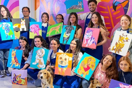 Painting workshop in Bogotá - Team 1
