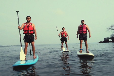 Stand-up paddleboarding in Goa - Team 1