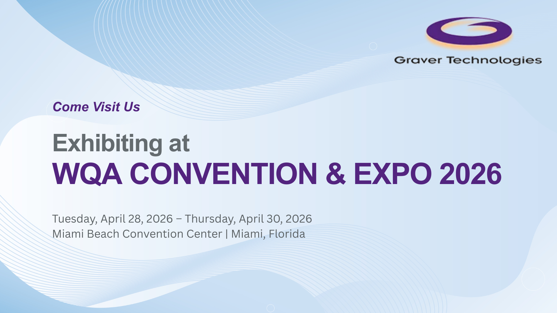 Graver Technologies to Exhibit at WQA Convention & Expo 2026