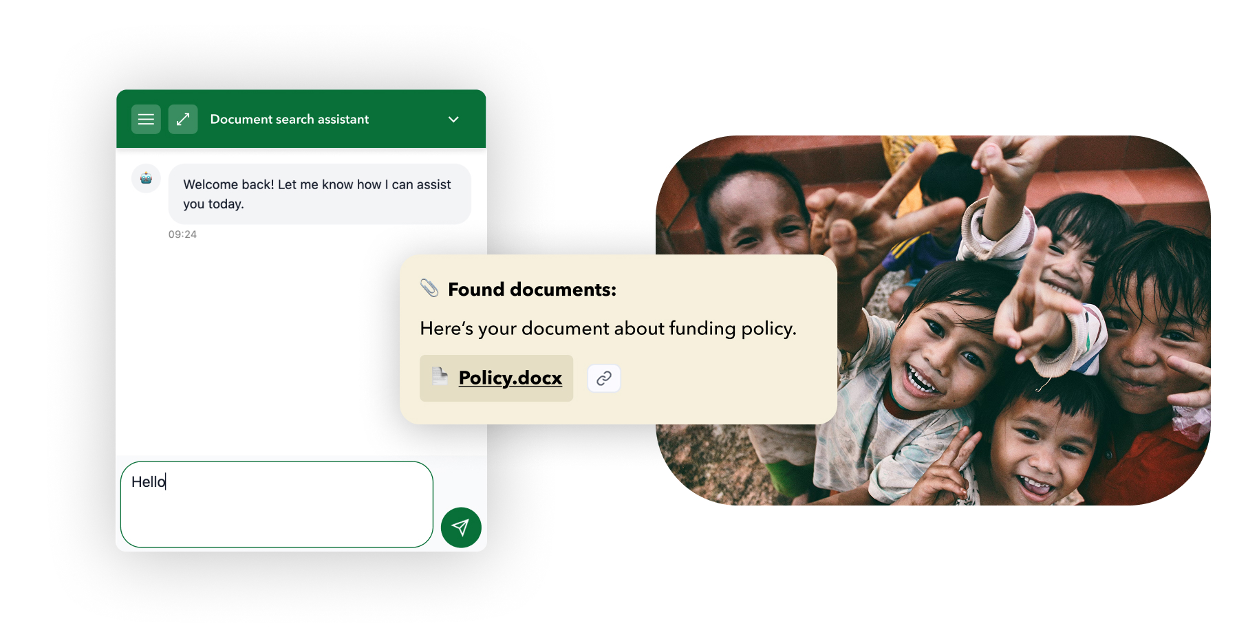 screenshots of the Goal chatbot