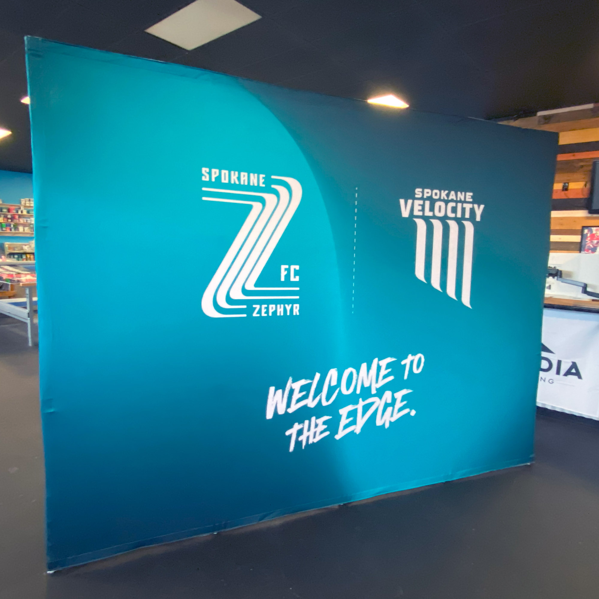 Spokane Velocity Banner Wall