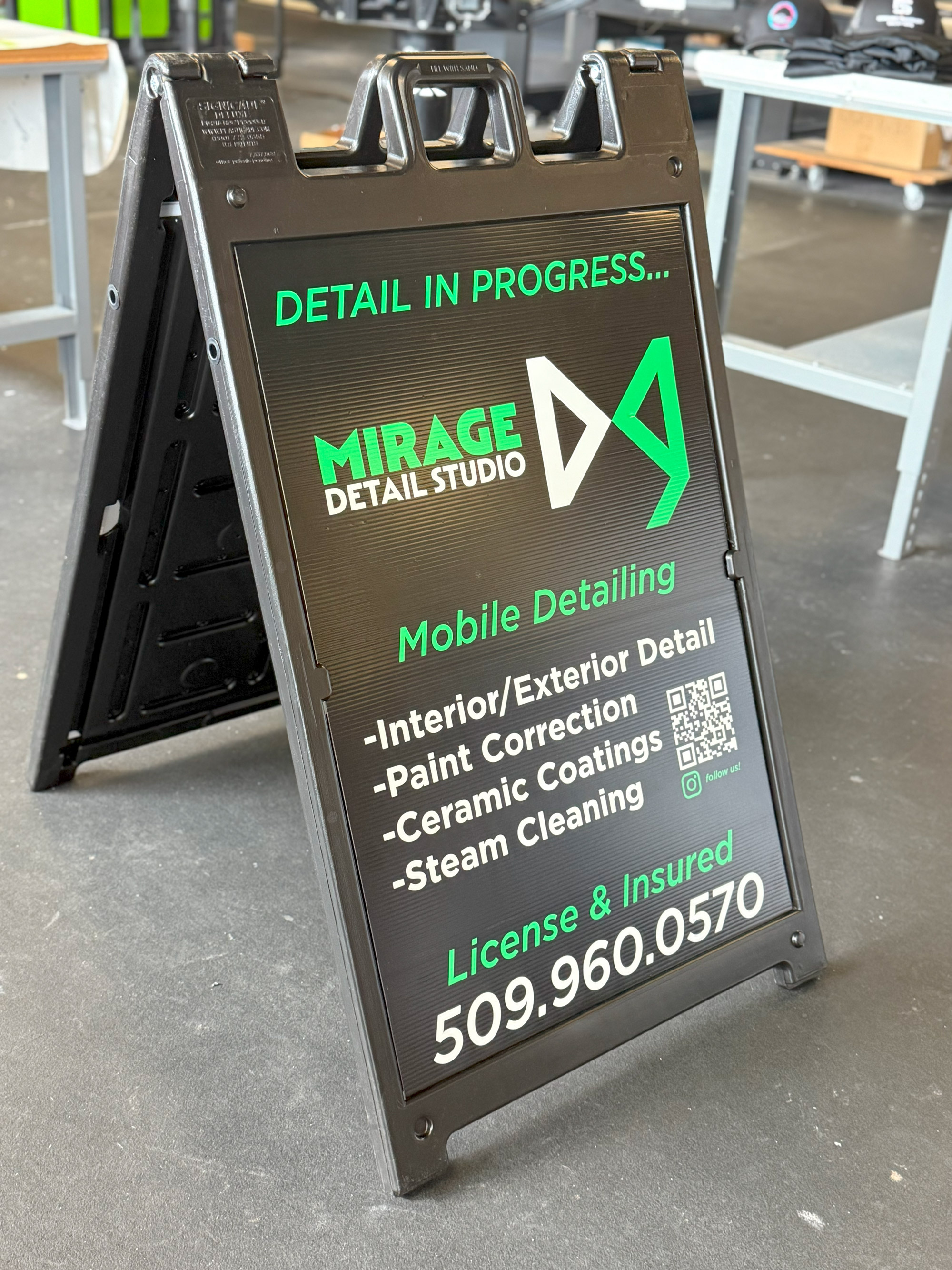 Mirage Detail Studio A Frame Sign
