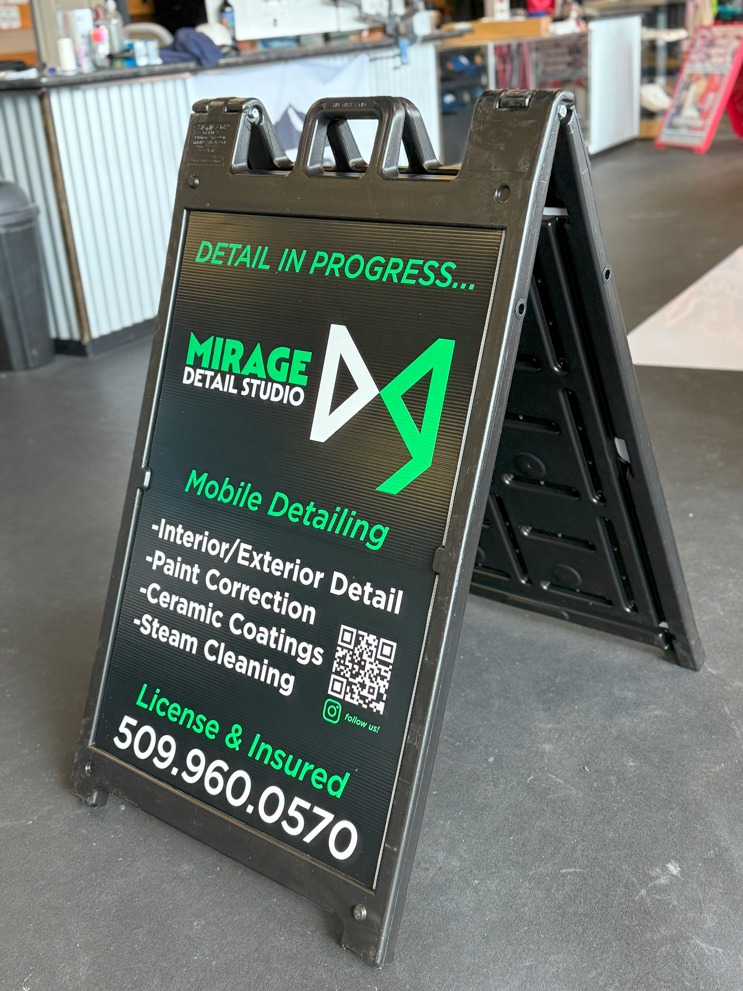 Mirage Detail Studio A Frame Sign