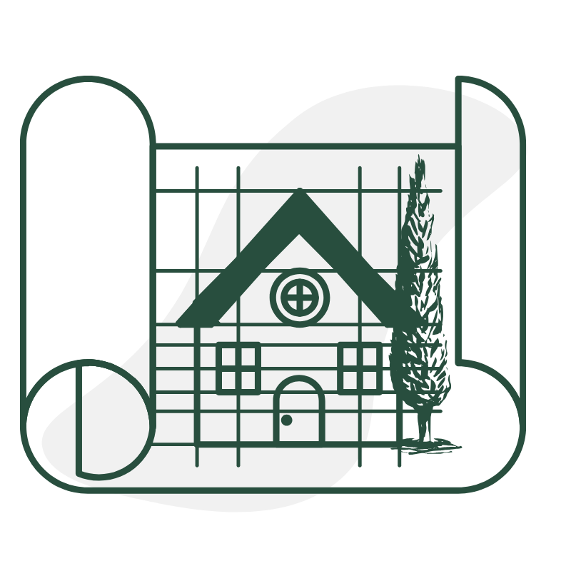illustration maison jardin