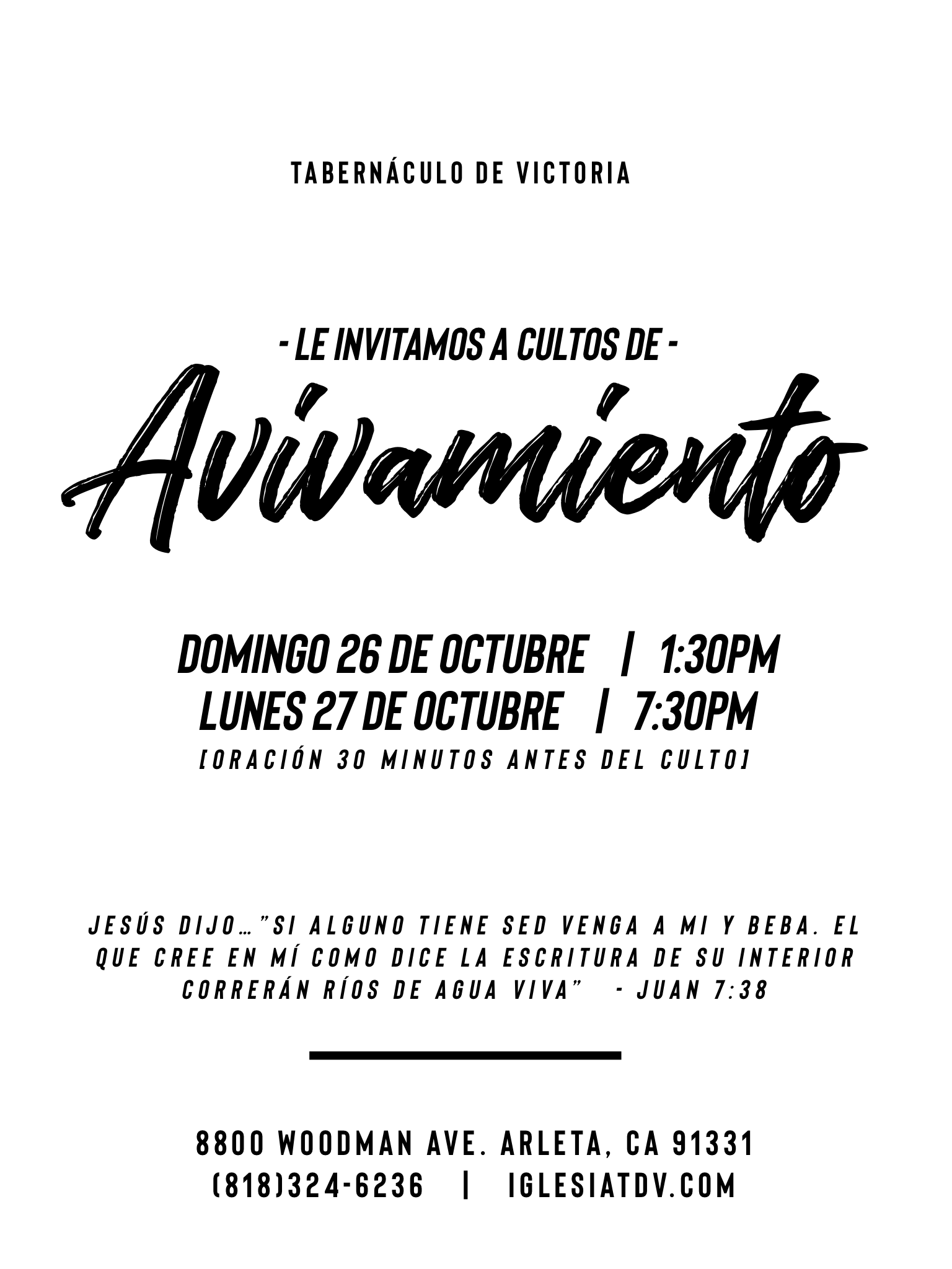 TDV CULTOS DE AVIVAMIENTO