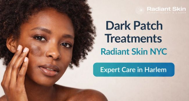 beautiful lady patient having a injection to her forehaed