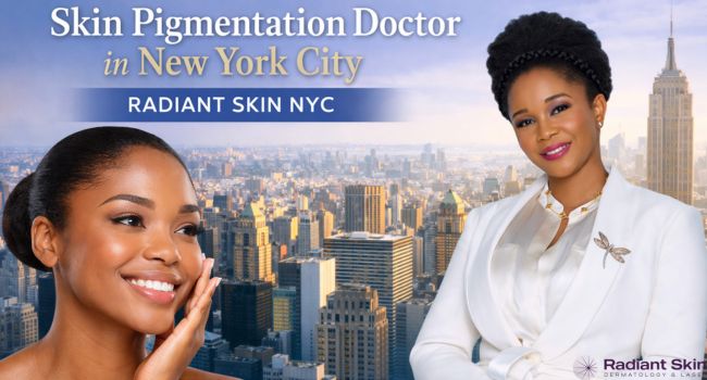 beautiful lady patient having a injection to her forehaed