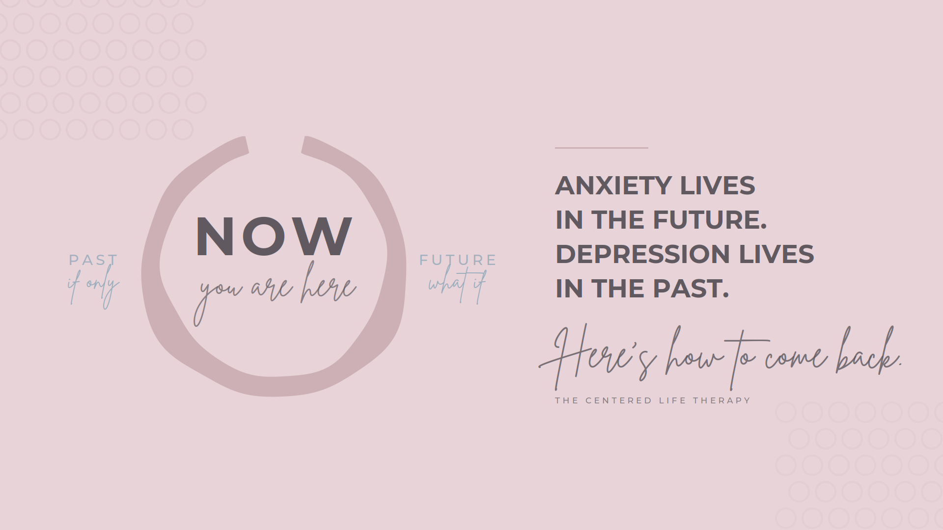 Anxiety Lives in the Future, Depression Lives in the Past | Naperville Therapy