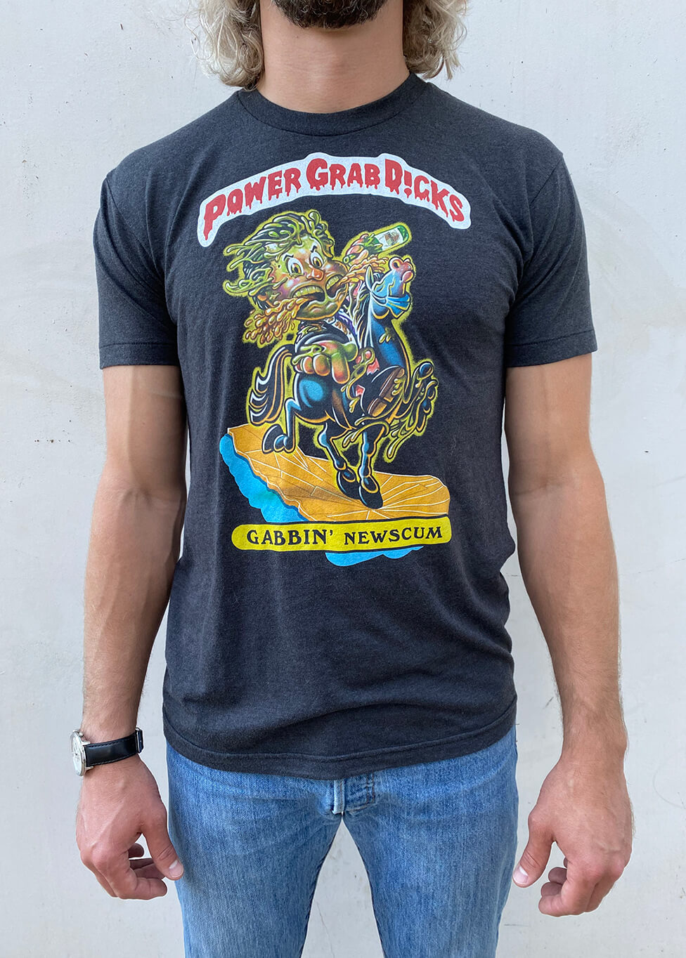 Recall Gavin Newsom tee shirt | Power Grab Dicks Gabbin' Newscum Tee