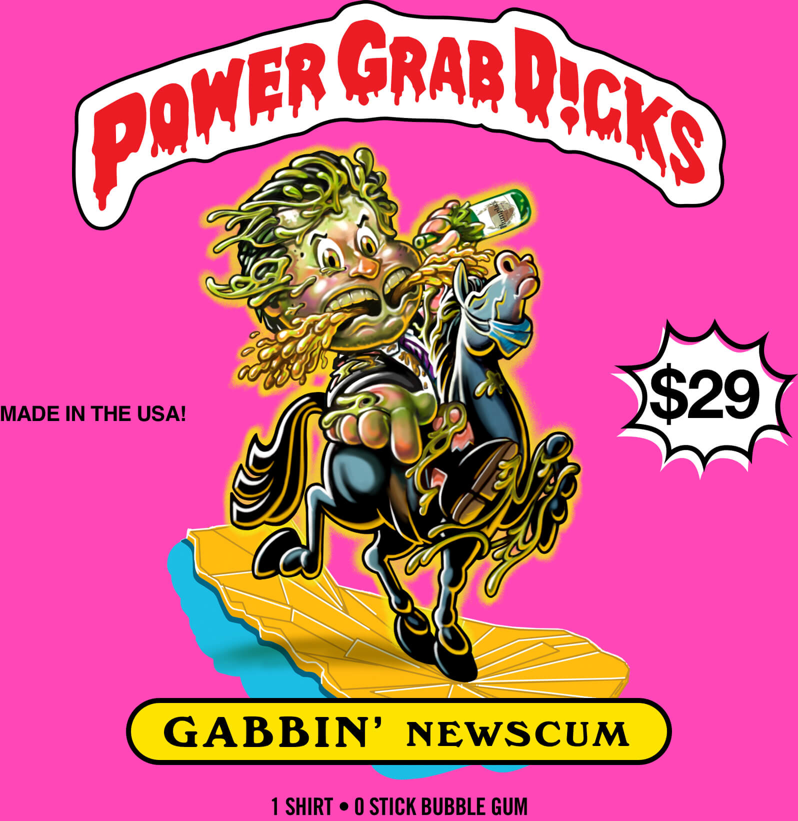 Recall Gavin Newsom tee shirt | Power Grab Dicks Gabbin' Newscum Tee