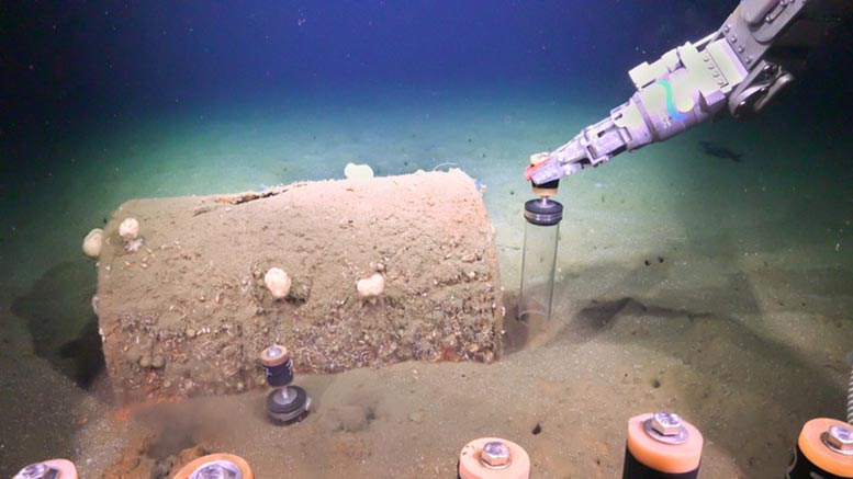 SuBastian Collecting Sediment Push Cores