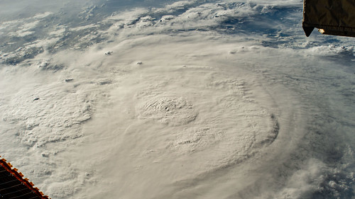 Hurricane Beryl is pictured as a Category 4 storm