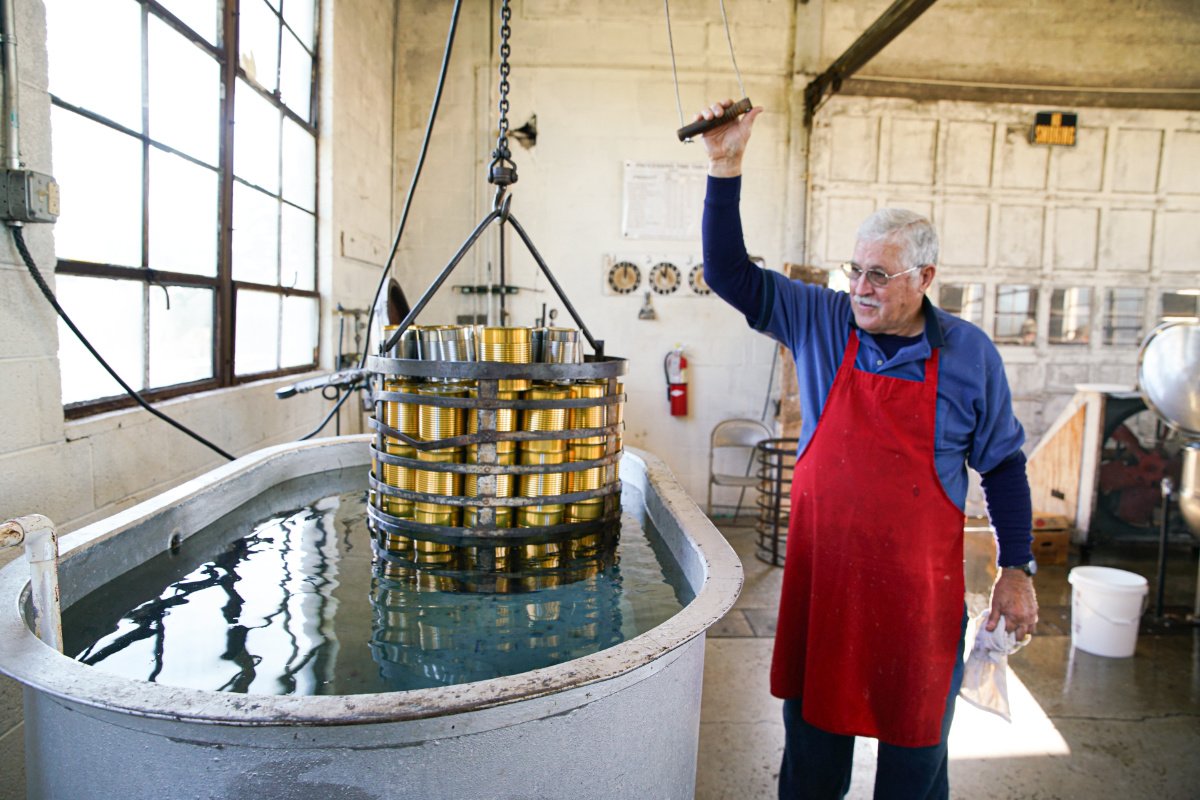 Master canner Ronald David has worked at Glade Hill Cannery since the 1990s. (Photo credit: Rinne Allen)
