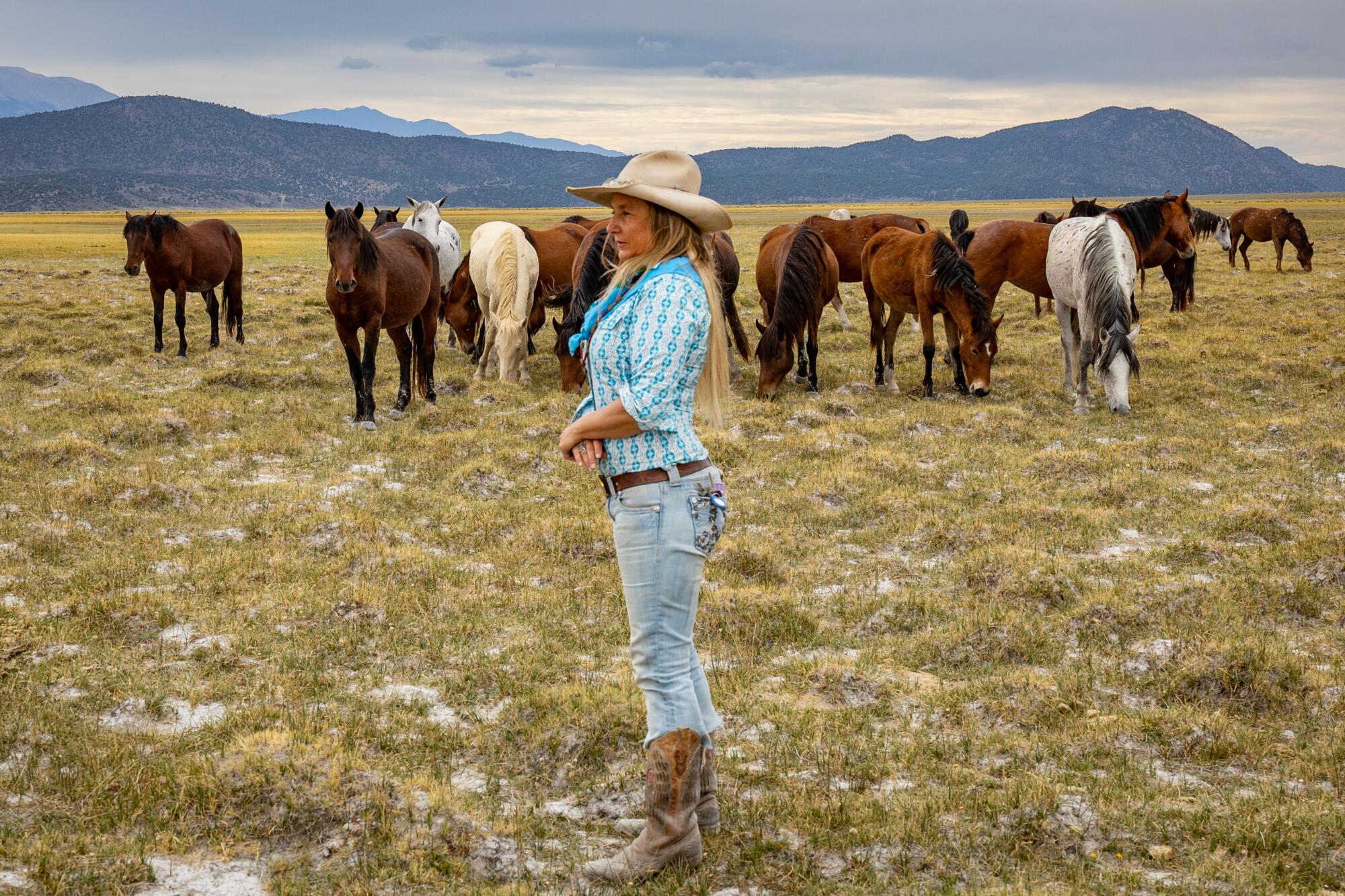 Maya Jamal Kasberg explores an area where wild horses graze