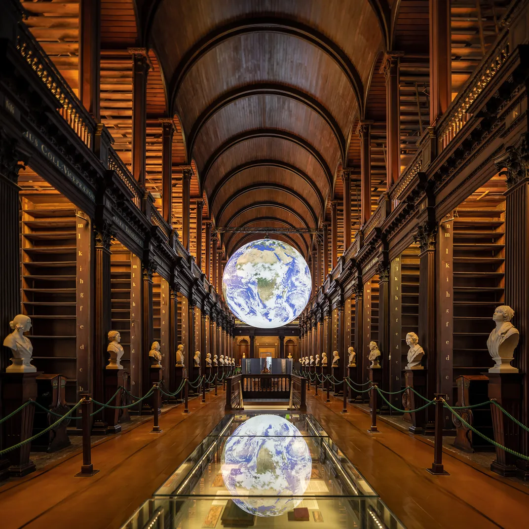 View of the Long Room in Trinity's Old Library