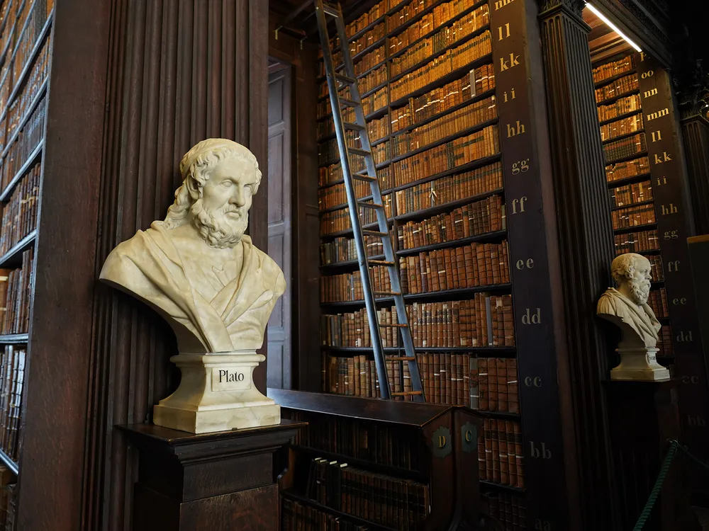 A bust of Plato in the Long Room at Trinity College Dublin