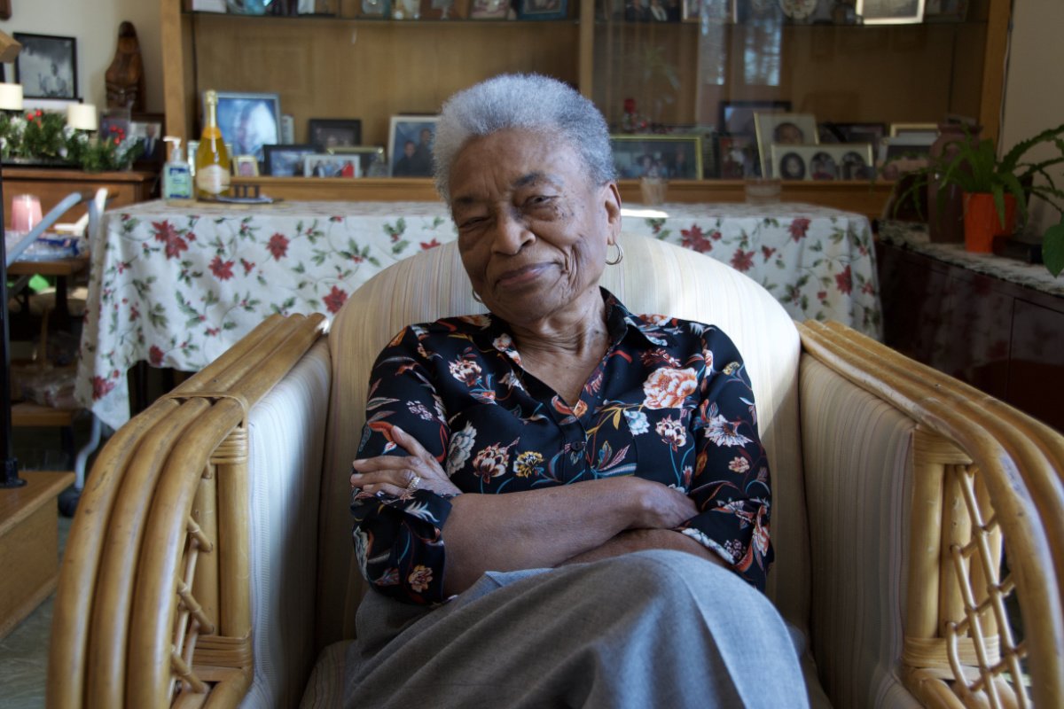 Clayton at her house on Lake Gaston, North Carolina. While pursuing a political career, she and her husband raised four children; she now has six grandchildren, too. (Photo credit: Christina Cooke)