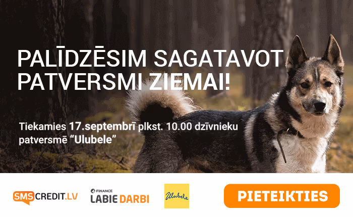 "4finance Labie Darbi" un SMScredit.lv aicina brīvprātīgos uz dzīvnieku patversmes Ulubele sagatavošana ziemai lielo notikumu.