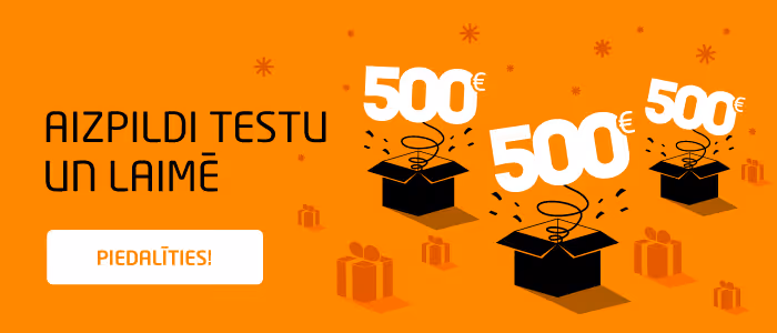 Aizpildi uzvaru testu un vinnē lieliskas balvas -NOSLĒGUSIES!