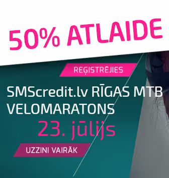 Dāvinām mūsu klientiem 50% atlaidi dalībai SMScredit.lv Rīgas MTB velomaratonā!