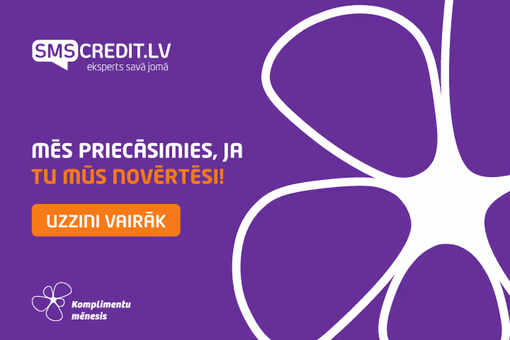 SMScredit.lv - Komplimentu mēnesis 2025 ir sācies!