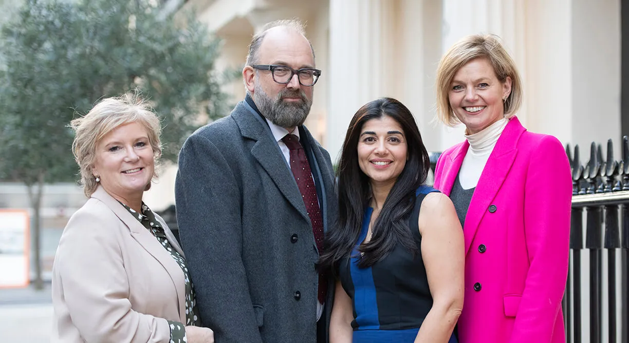 Our Quality Assurance Committee: Charlotte Healey (CEO), Professor Matt Makin (Medical Director), Dr Rasha Al-Qurainy (Clinical Director) and Paula Hall (Nurse Director, CQC Registered Manager)