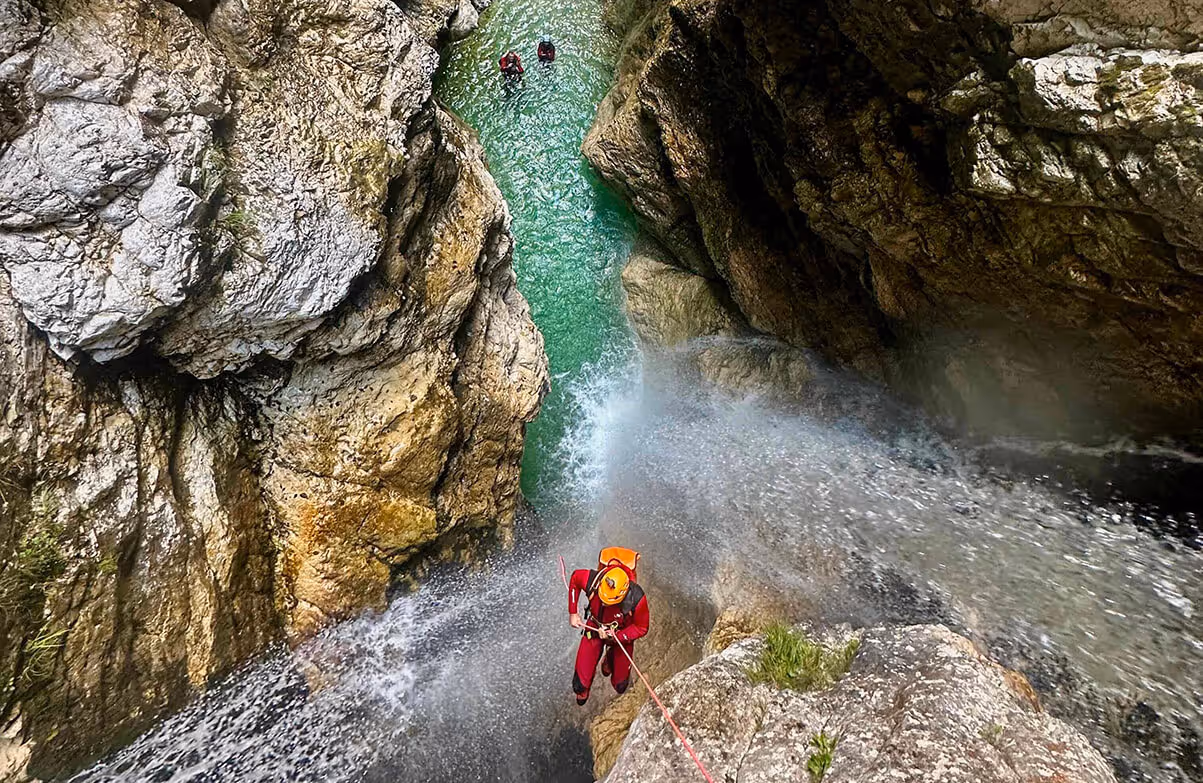 Canyoning in Rio Simon in Italy