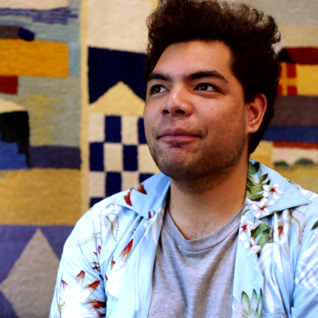 Video capture of poet Zech Soakai for the Pou Kanohi series at Auckland Museum.