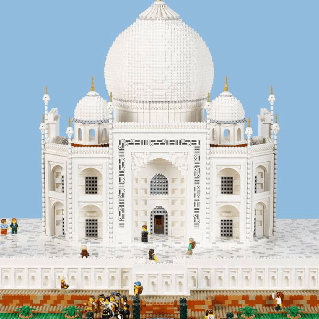 Photograph of Lega Taj Mahal used in the exhibition Brickman Wonders of the World