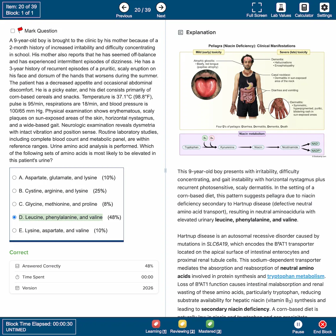 Medical question about a 34-year-old woman on phenytoin with vitamin deficiency; diagram explaining Vitamin B9 and B12 role in methylation and folate metabolism pathways.