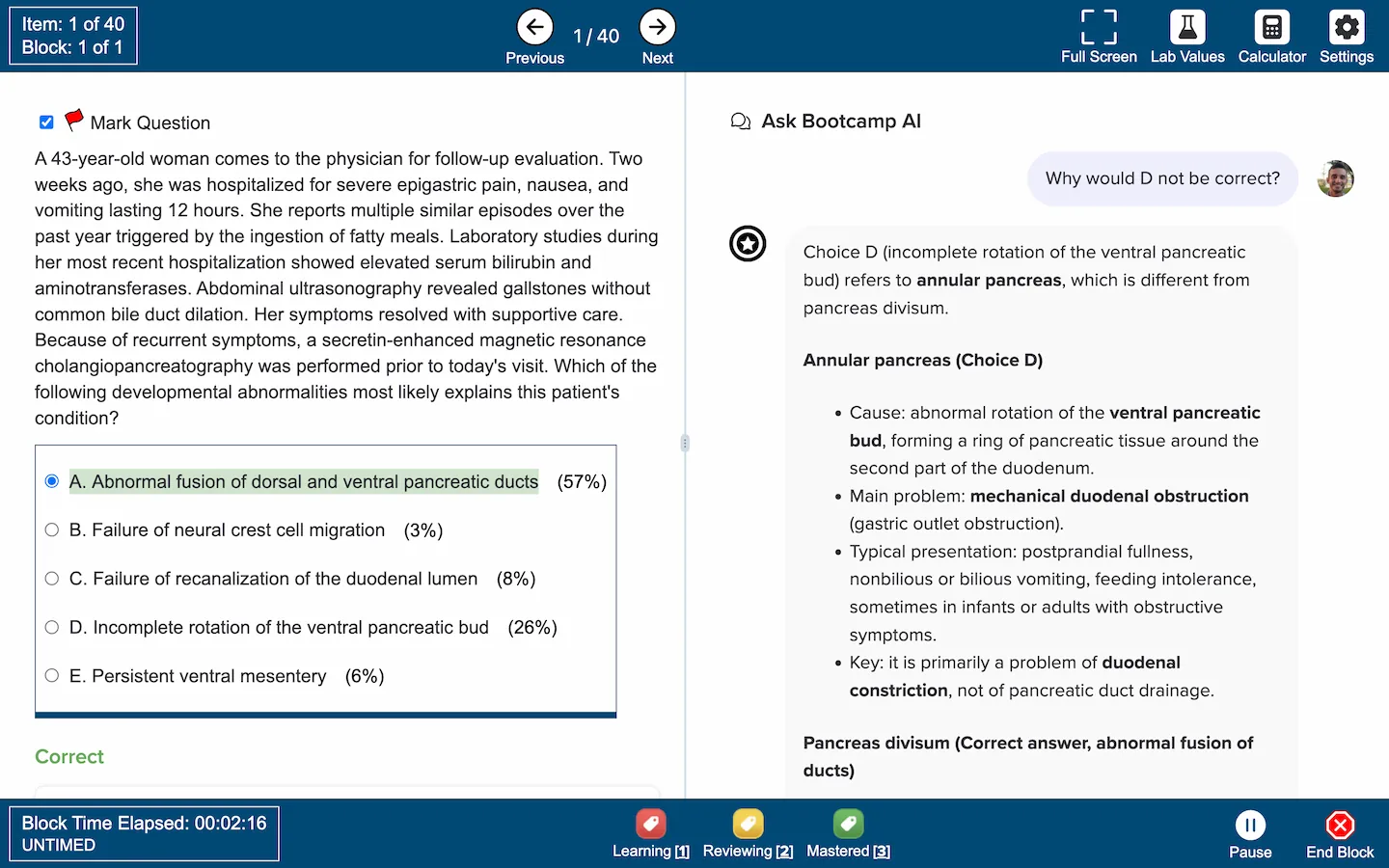 Ask Bootcamp AI on Med School Bootcamp