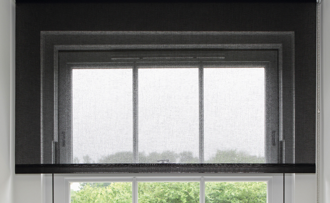 Modern roller blind window dressing option provides some home privacy