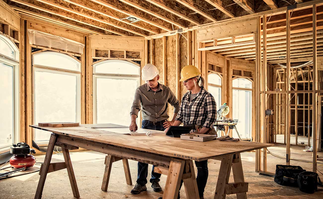 Renovators designing an extension in Cambridge