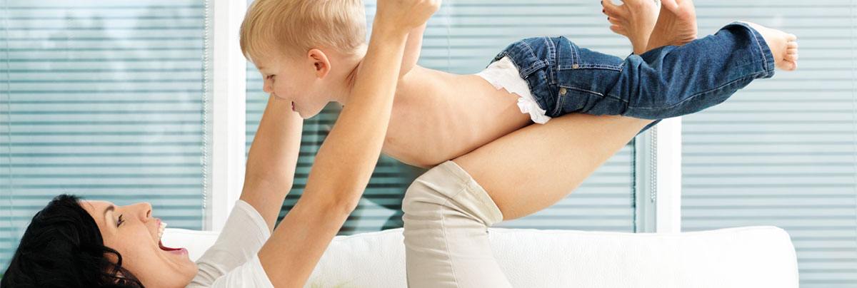 Family enjoying their home ventilation system