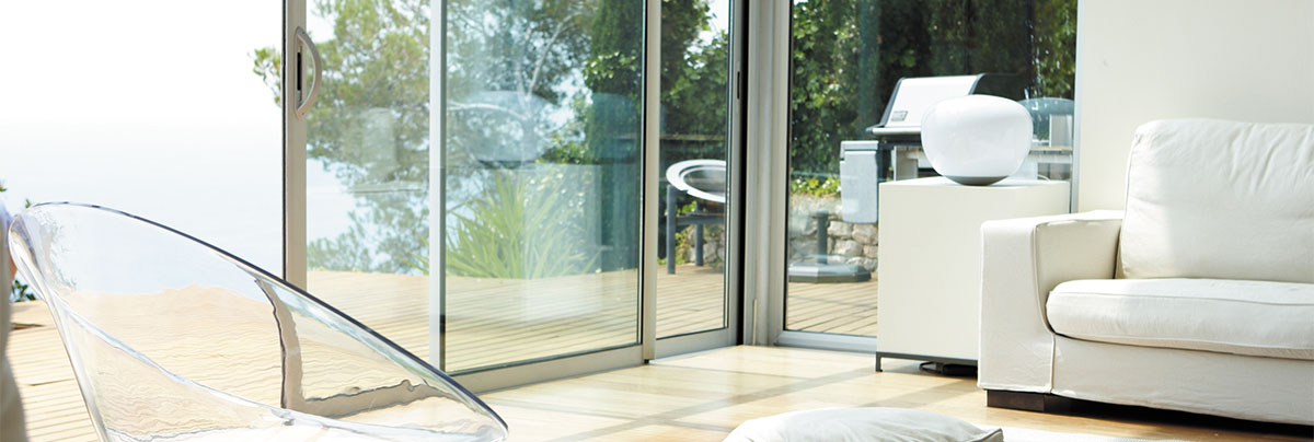 Window film on glass in living room windows.