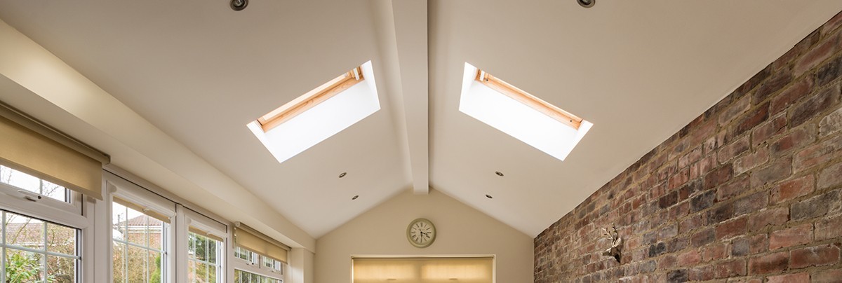 ceiling with skylights