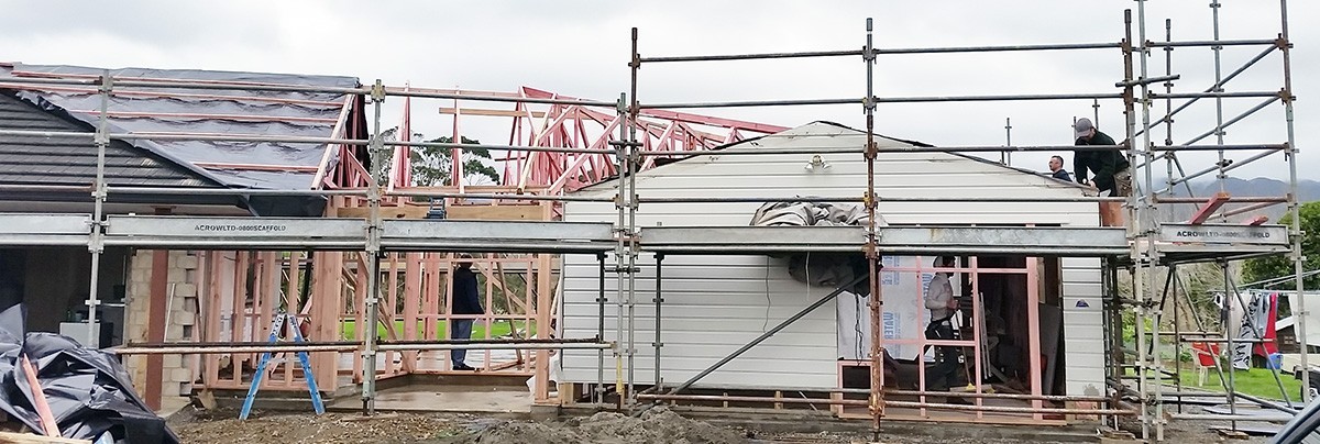 Home extension in progress