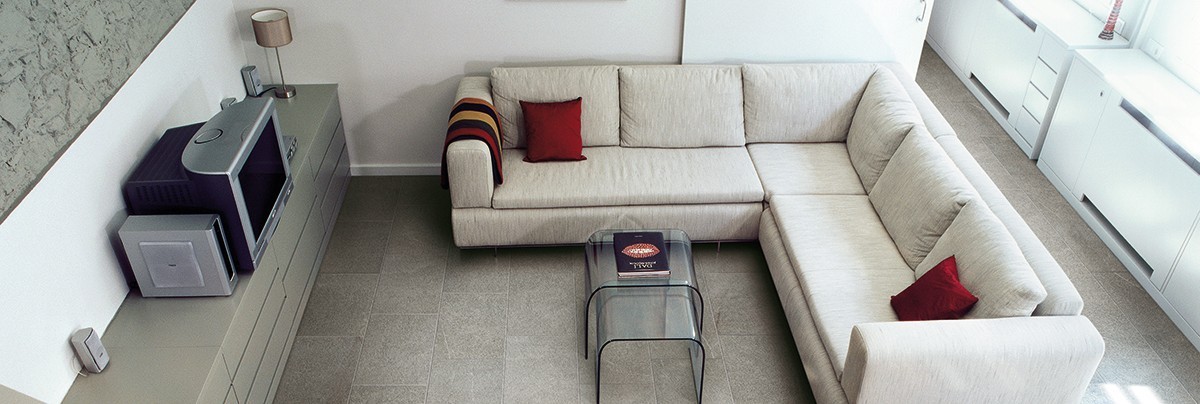 Tiled living room
